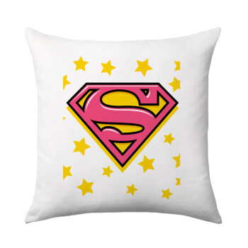 Superman Pink, Sofa cushion 40x40cm includes filling