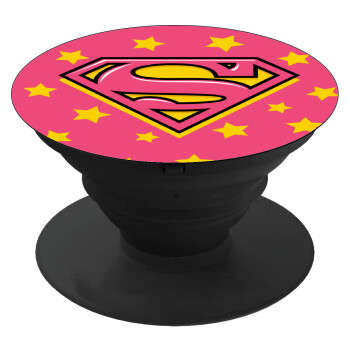Superman Pink, Phone Holders Stand  Μαύρο Βάση Στήριξης Κινητού στο Χέρι