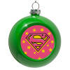 Green Christmas tree ornament bauble 8cm