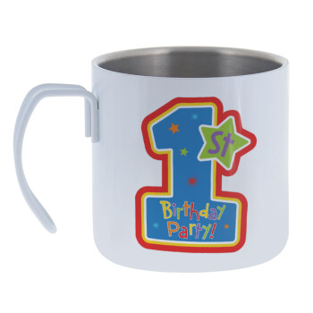 Happy 1st Birthday, Mug Stainless steel double wall 400ml