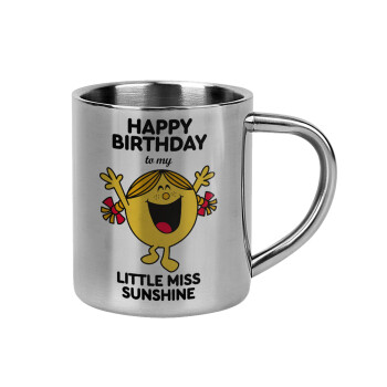 Happy Birthday miss sunshine, Mug Stainless steel double wall 300ml