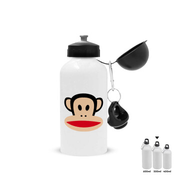 Monkey, Μεταλλικό παγούρι νερού, Λευκό, αλουμινίου 500ml