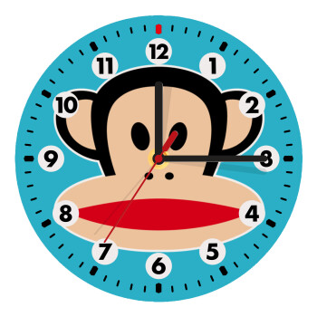 Monkey, Wooden wall clock (20cm)