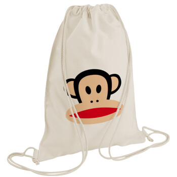 Monkey, Backpack bag GYMBAG natural (28x40cm)