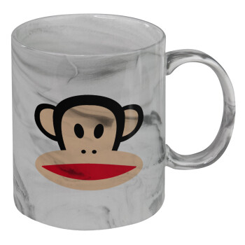 Monkey, Mug ceramic marble style, 330ml