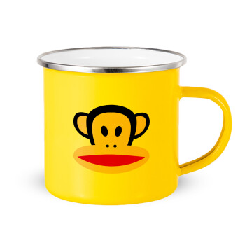 Monkey, Yellow Enamel Metallic Cup 360ml