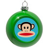 Green Christmas tree ornament bauble 8cm