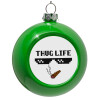 Green Christmas tree ornament bauble 8cm