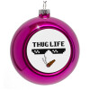 Purple Christmas tree ornament bauble 8cm