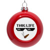 Red Christmas tree ornament bauble 8cm