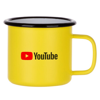 Youtube, Metallic enamel MATT Yellow cup 360ml