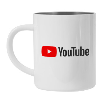 Youtube, Mug Stainless steel double wall 450ml