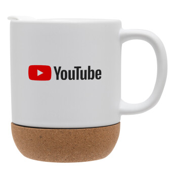 Youtube, Ceramic coffee mug Cork (MAT), 330ml (1pcs)