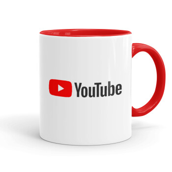 Youtube, Mug colored red, ceramic, 330ml