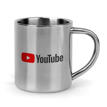 Youtube, Mug Stainless steel double wall 300ml