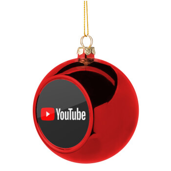 Youtube, Christmas tree ball Red 8cm