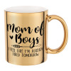 Mug ceramic, gold mirror, 330ml