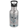 Metallic Silver with straw (500ml)