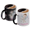 Color changing magic Mug, ceramic, 330ml when adding hot liquid inside, the black colour desappears (1 pcs)