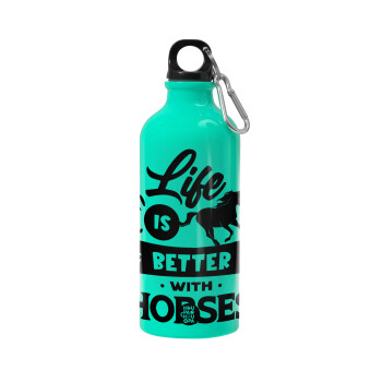 Life is Better with a Horses, Water bottle 600ml