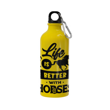 Life is Better with a Horses, Water bottle 600ml