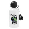 Metal water bottle, White, aluminum 500ml