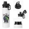 Metal water bottle with safety cap, aluminum 850ml