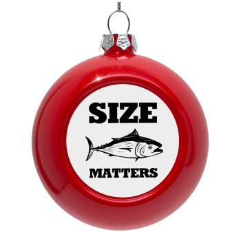 Size matters, Red Christmas tree ornament bauble 8cm