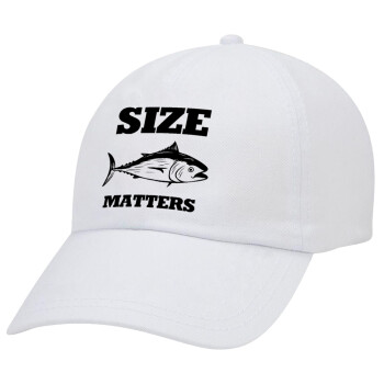 Size matters, Καπέλο Ενηλίκων Baseball Λευκό 5-φύλλο (POLYESTER, ΕΝΗΛΙΚΩΝ, UNISEX, ONE SIZE)