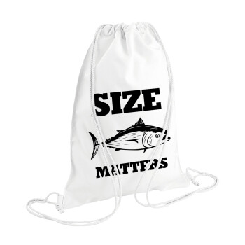 Size matters, Backpack pouch GYMBAG white (28x40cm)