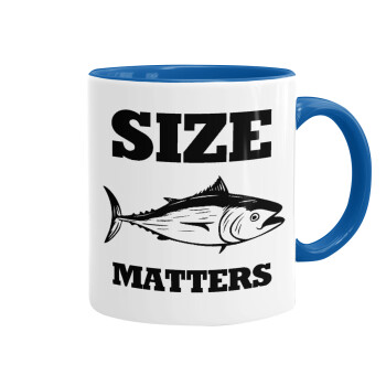 Size matters, Κούπα χρωματιστή μπλε, κεραμική, 330ml