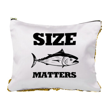 Size matters, Sequin Gold Pouch Cosmetic Bag