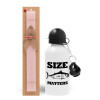 Easter Set, metallic aluminum bottle (500ml) & aromatic flat Easter candle (30cm) (PINK)