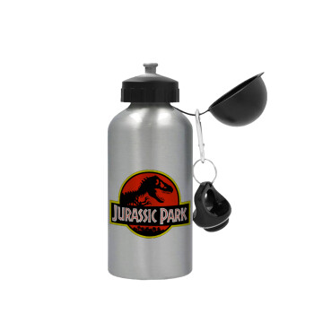 Jurassic park, Metallic water jug, Silver, aluminum 500ml