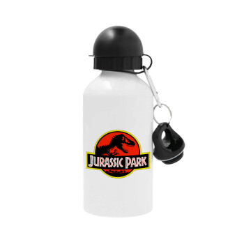Jurassic park, Μεταλλικό παγούρι νερού, Λευκό, αλουμινίου 500ml