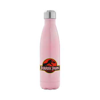 Jurassic park, Metal mug thermos Pink Iridiscent (Stainless steel), double wall, 500ml
