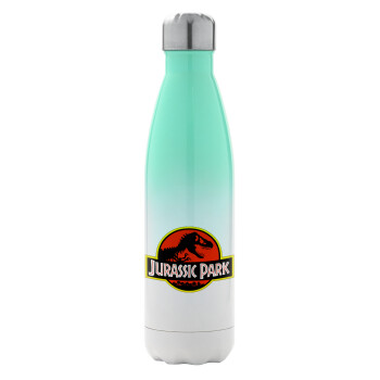 Jurassic park, Metal mug thermos Green/White (Stainless steel), double wall, 500ml