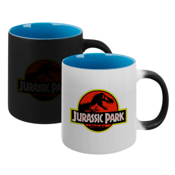 Jurassic park, Κούπα Μαγική εσωτερικό μπλε, κεραμική 330ml που αλλάζει χρώμα με το ζεστό ρόφημα