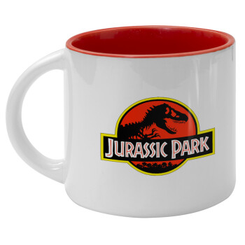 Jurassic park, Κούπα κεραμική 400ml Λευκή/Κόκκινη