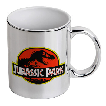 Jurassic park, Mug ceramic, silver mirror, 330ml