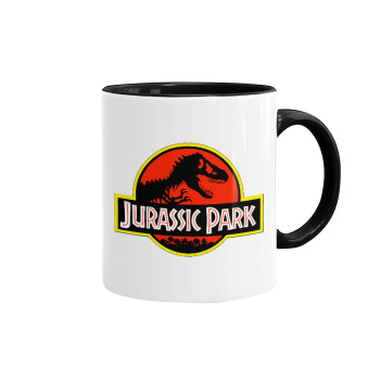 Jurassic park, Mug colored black, ceramic, 330ml