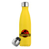 Yellow Stainless Steel Metallic Thermos, double-walled, 500ml