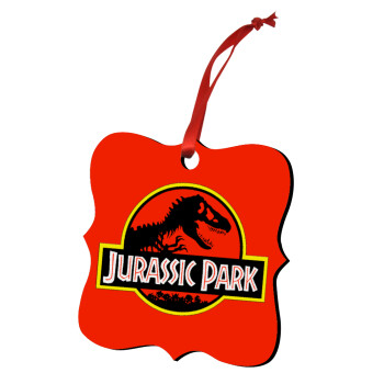 Jurassic park, Christmas ornament polygon wooden 7.5cm