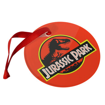 Jurassic park, Christmas ornament glass 9cm