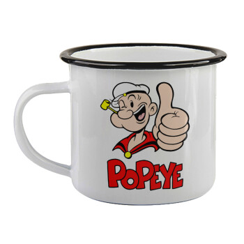 Popeye the sailor man, Κούπα εμαγιέ με μαύρο χείλος 360ml