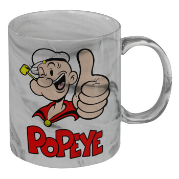 Popeye the sailor man, Κούπα κεραμική, marble style (μάρμαρο), 330ml