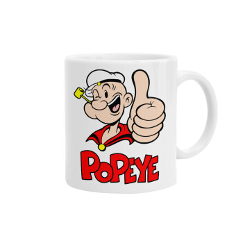 Popeye the sailor man, Ceramic coffee mug, 330ml (1pcs)