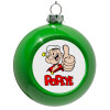 Green Christmas tree ornament bauble 8cm