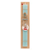 Easter Set, wooden keychain & aromatic flat Easter candle (30cm) (TURQUOISE)