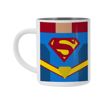 Superman flat, Mug Stainless steel double wall 300ml